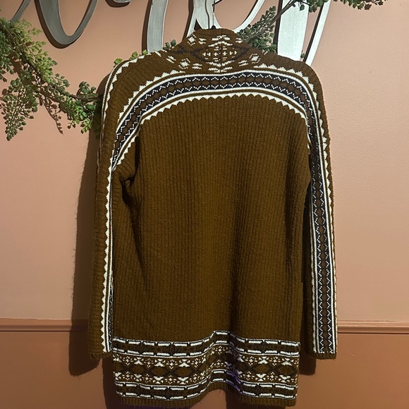 Lucky Brand Brown and White Knit Cardigan - Picture 4 of 4